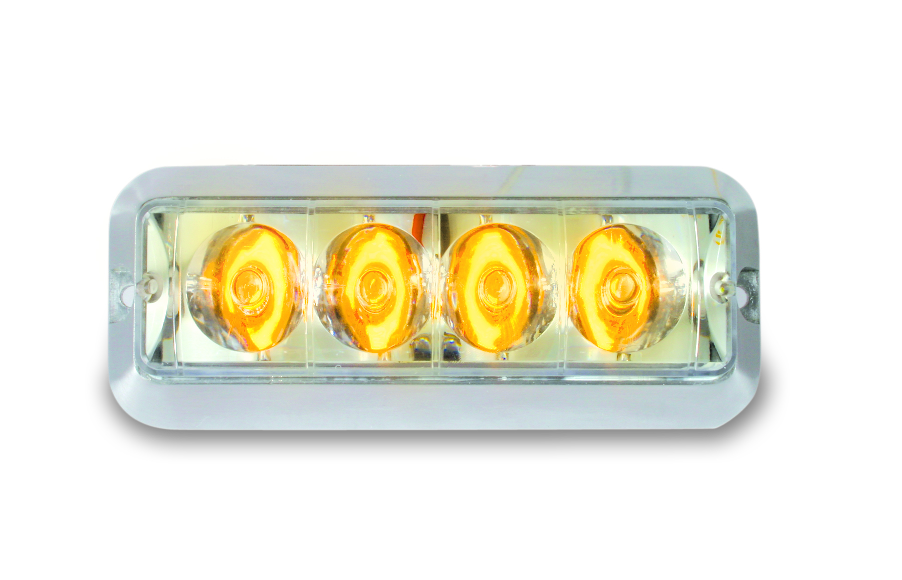Custer STRL4A 4" Amber Flush Mount Self Contained LED Strobe Light 3