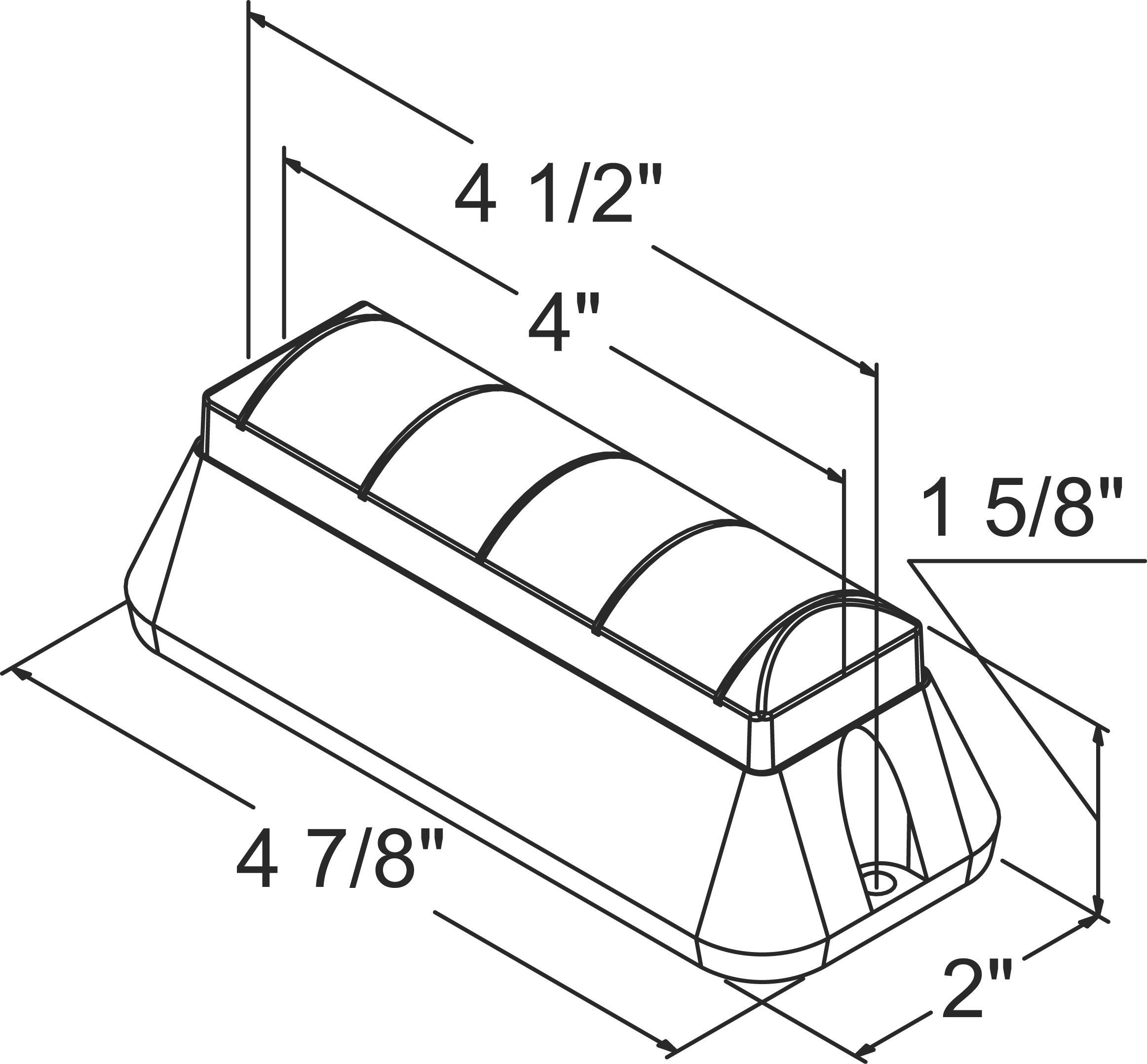 Custer STRL4A 4" Amber Flush Mount Self Contained LED Strobe Light 3